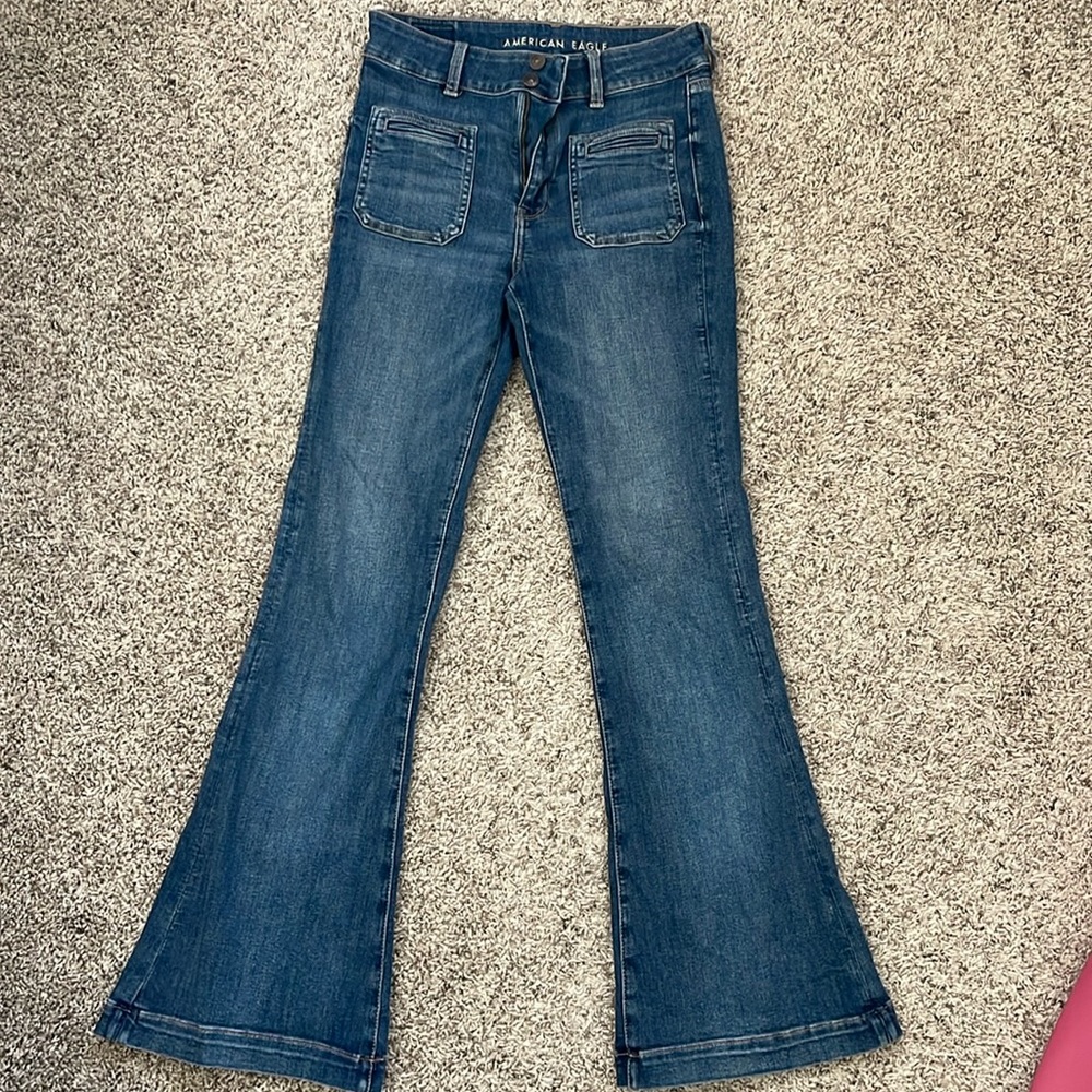 American Eagle Super High Rise Flare Jeans